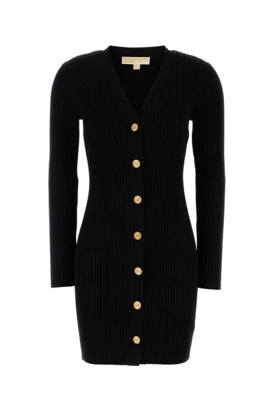 Michael Michael Kors Michael By Michael Kors Black Stretch Viscose Blend Dress In Black