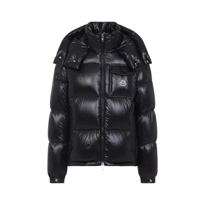 Moncler Montbeliard Hooded Short Down Jacket In Black