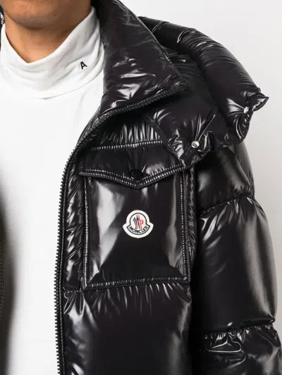 Moncler Montbeliard Hooded Short Down Jacket In Black