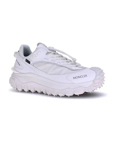 Moncler White Fabric Trailgrip Gtx Sneakers In White