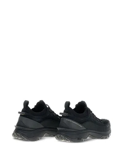 Moncler Trailgrip Lite3 Sneakers In Nubuck And Suede Leather In Black