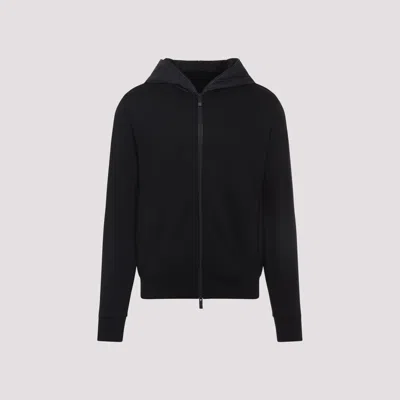 Moncler Zip Up Cardigan In Black