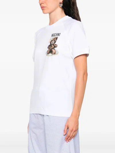 Moschino Couture Little Teddy Bear T-shirt In White