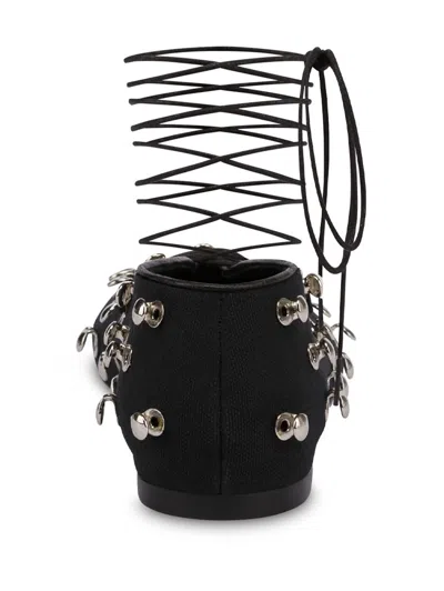 Moschino Couture Studded Ballerinas In Black