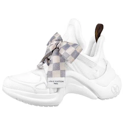 Pre-owned Louis Vuitton (wmns)  Archlight 1.0 Sneakers 'white With Plaid Ribbon' In Multi