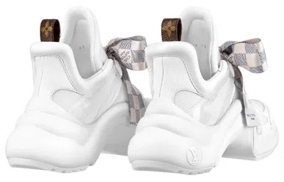 Pre-owned Louis Vuitton (wmns)  Archlight 1.0 Sneakers 'white With Plaid Ribbon' In Multi