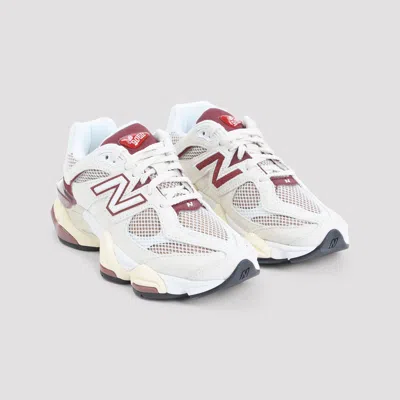 New Balance 9060 Low-top Sneakers In Linen And Burgundy In Multi