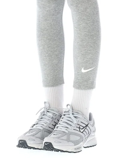 Nike 7/8 Length High-waisted Stretch Leggings In Gray