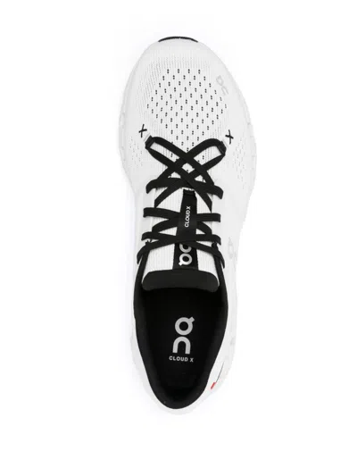 On Running White Fabric Sneakers In White