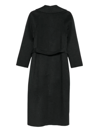 Paltò Belted Coat In Black