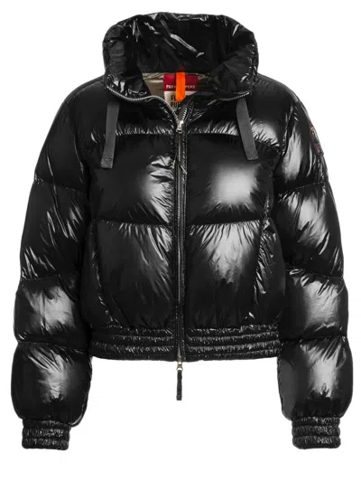 Parajumpers Cozy Short Hooded Down Jacket In Black