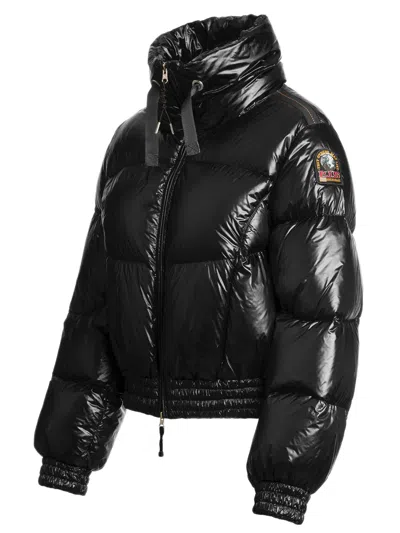 Parajumpers Cozy Short Hooded Down Jacket In Black