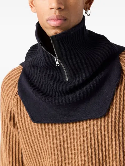 Parajumpers Zip-front Ribbed-neck Gaiter In Black
