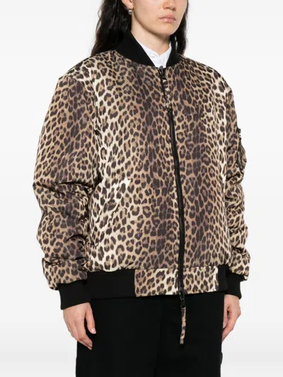 P.a.r.o.s.h Parosh Leopard Print Bomber Jacket In Animal Print