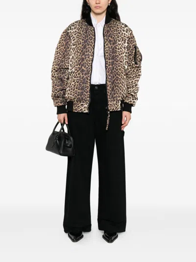 P.a.r.o.s.h Parosh Leopard Print Bomber Jacket In Animal Print