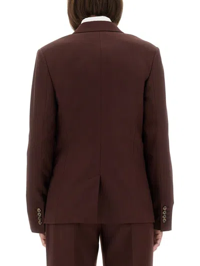Paul Smith Tailored Jackets With Back Vent And Flap Pockets In Brown