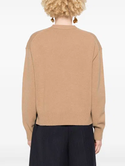Polo Ralph Lauren Ribbed V-neck Cardigan With Button-down Front In Brown