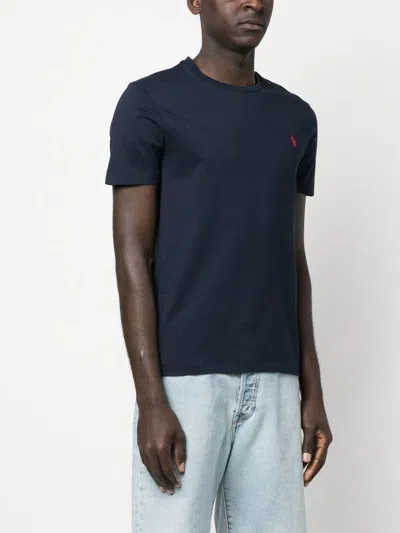 Polo Ralph Lauren Custom Slim Fit Jersey Crewneck T-shirt Clothing In Black