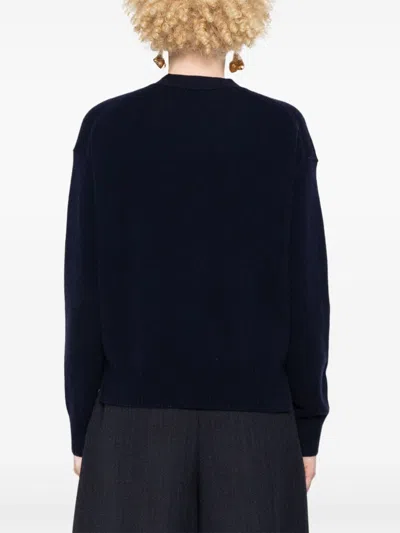 Polo Ralph Lauren Wool Cardigan With Dropped Shoulder Clothing In Blue