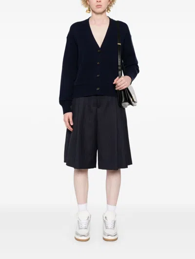 Polo Ralph Lauren Wool Cardigan With Dropped Shoulder Clothing In Blue