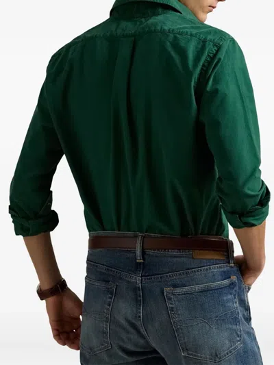 Polo Ralph Lauren Long Sleeve Sport Shirt In Green