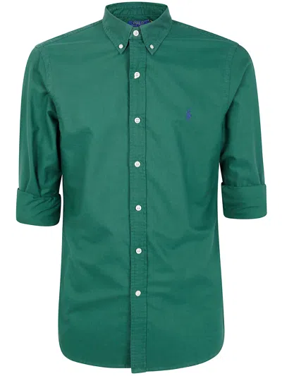 Polo Ralph Lauren Long Sleeve Sport Shirt In Green