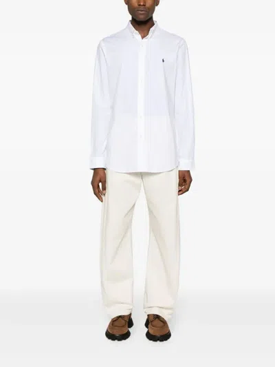 Polo Ralph Lauren Long Sleeve Sport Shirt In White