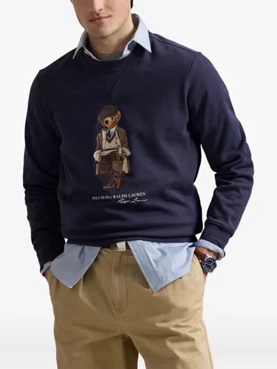 Polo Ralph Lauren Long Sleeve Sweatshirt In Blue