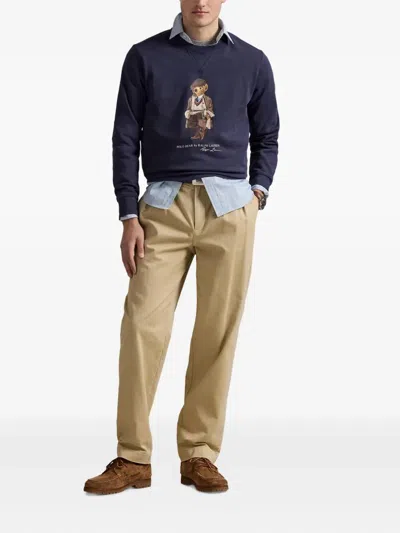 Polo Ralph Lauren Long Sleeve Sweatshirt In Blue
