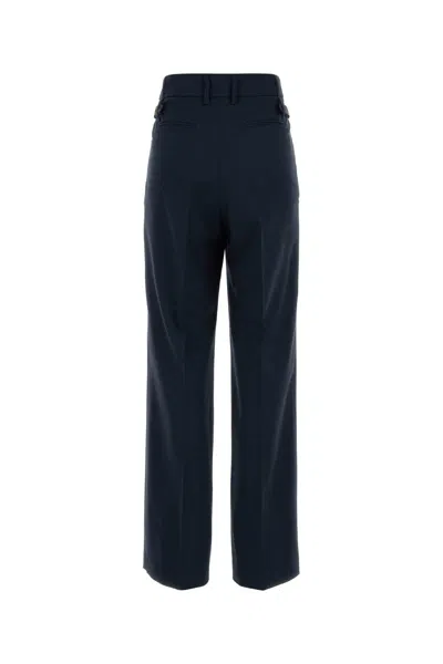 Pt Torino Dark Blue Stretch Wool Isabel Pant In Blue