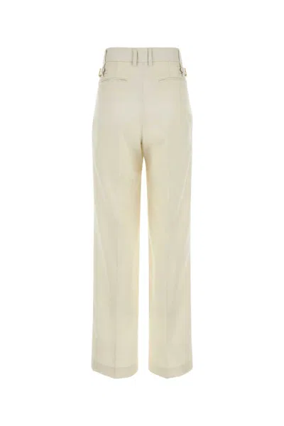 Pt Torino White Wool Blend Isabel Pant In Pink