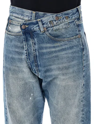 R13 Cross Over Jeans In Blue