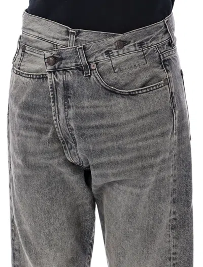 R13 Cross Over Jeans In Gray