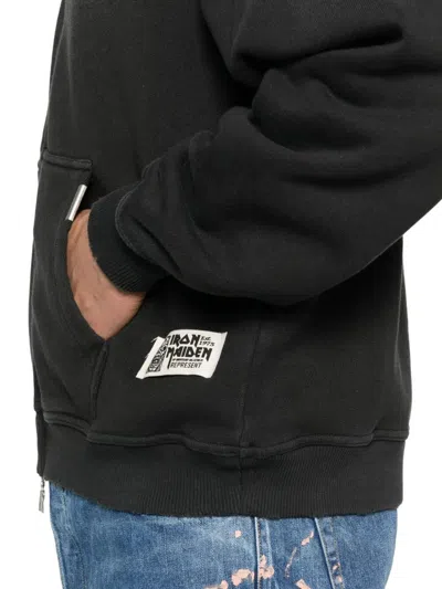 Represent Felpa  X Iron Maiden Anniversary In Cotone Antracite  Uomo