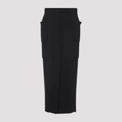 Rick Owens Firbanks Cotton Skirt In Black