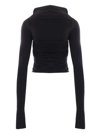 Rick Owens Jersey Ls Prong In Black