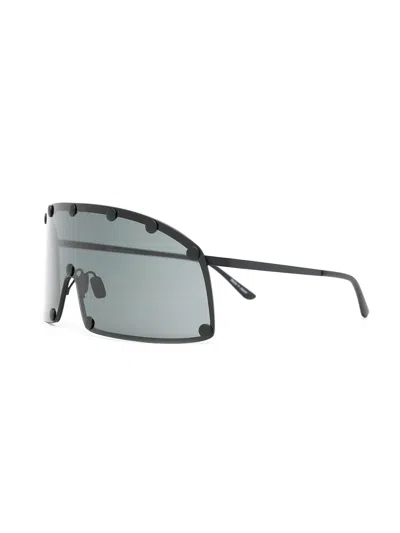 Rick Owens Shielding Sunglasses In Black