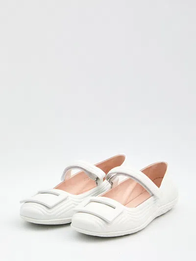 Roger Vivier Low Mary Janes Ballerina In Nappa Leather In Multi
