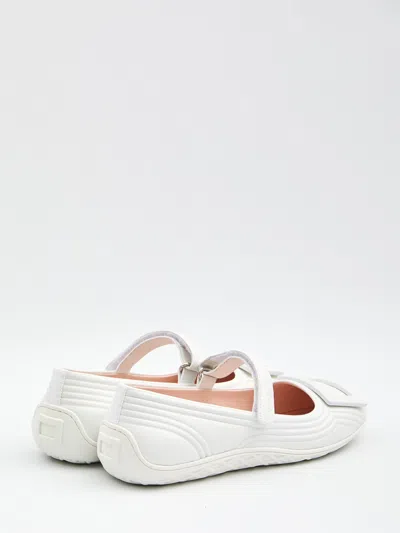 Roger Vivier Low Mary Janes Ballerina In Nappa Leather In Multi