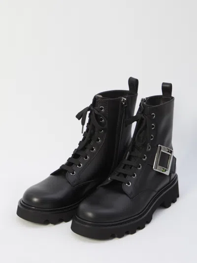 Roger Vivier Viv Rangers Combat Boots In Multi