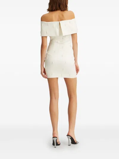 Rotate Birger Christensen Rotate Birgerchristensen Beaded Mini Dress In White