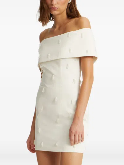 Rotate Birger Christensen Rotate Birgerchristensen Beaded Mini Dress In White