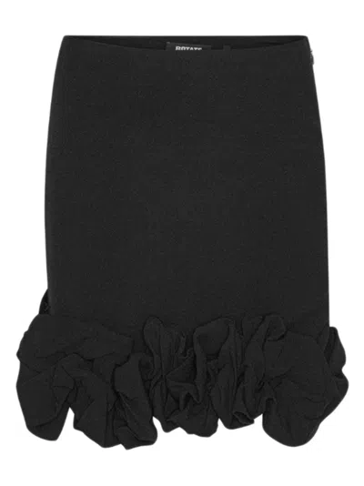 Rotate Birger Christensen Rotate Birgerchristensen Crepe Mini Skirt In Black
