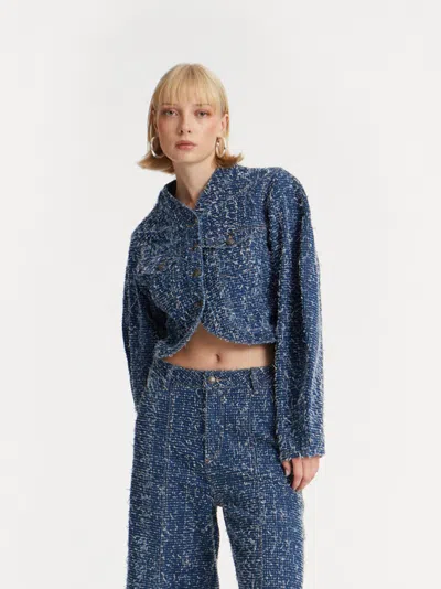 Rotate Birger Christensen Rotate Birgerchristensen Denim Jacket In Blue