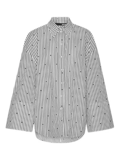 Rotate Birger Christensen Rotate Birgerchristensen Logo Shirt In White