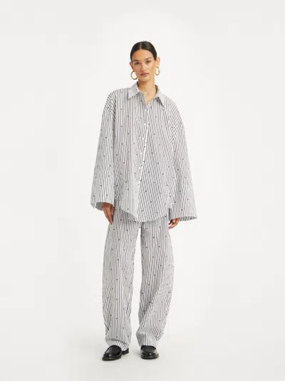Rotate Birger Christensen Rotate Birgerchristensen Logo Shirt In White