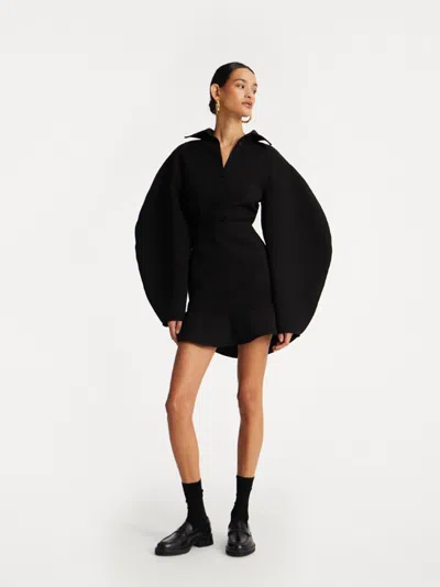 Rotate Birger Christensen Rotate Birgerchristensen Suitting Mini Ruffle Skirt In Black