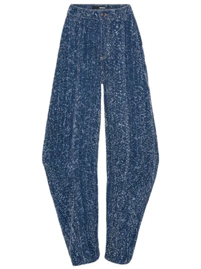 Rotate Birger Christensen Rotate Birgerchristensen Wide Denim Trousers In Blue