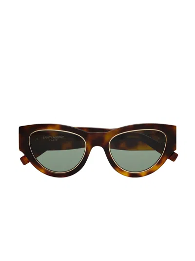 Saint Laurent Acetate Sl M94 Sunglasses In Brown