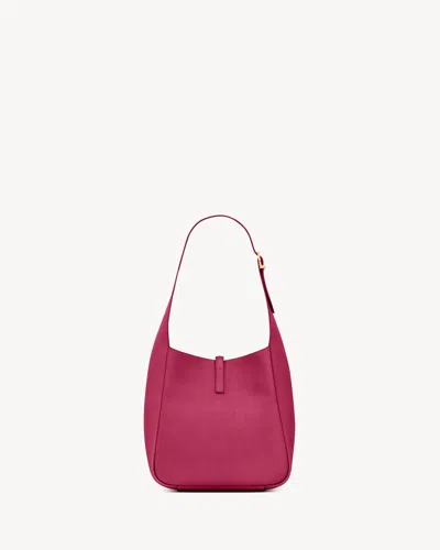 Saint Laurent The 5 À 7 Small And Soft In Hammered Leather In Purple